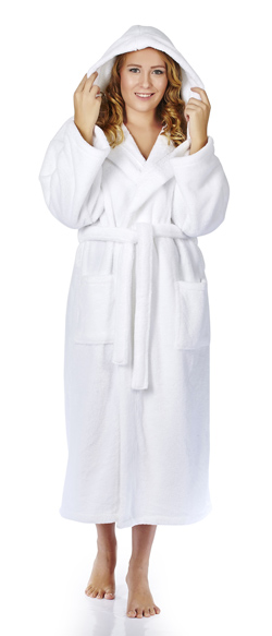 Hooded Fleece Bathrobe